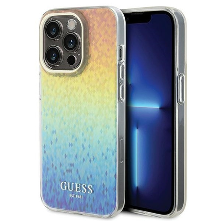 Etui Guess IML Faceted Mirror Disco Iridescent na iPhone 15 Pro - wielokolorowe