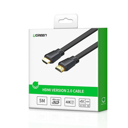 Ugreen kabel przewód HDMI 2.0 4K 30 Hz 3D 18 Gbps 5 m czarny (ED015 50821)