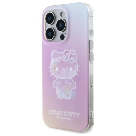 Original Handyhülle IPHONE 16 PRO MAX Hello Kitty Hardcase IML 50TH Anniversary MagSafe (HKHMP16XH50AP) rosa