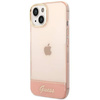 Original Case IPHONE 14 PLUS Guess Hardcase Translucent pink