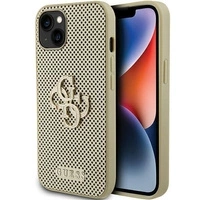 Guess Perforated 4G Glitter case for iPhone 15 - gold