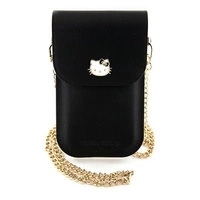 Hello Kitty Leather Metal Logo Chain bag - black