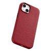 iCarer Case Leather genuine leather case cover for iPhone 14 Plus red (MagSafe compatible)