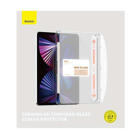 Gehärtetes Glas IPAD PRO 12.9 2020 / 2021 / 2022 Tempered Glass Baseus Clear