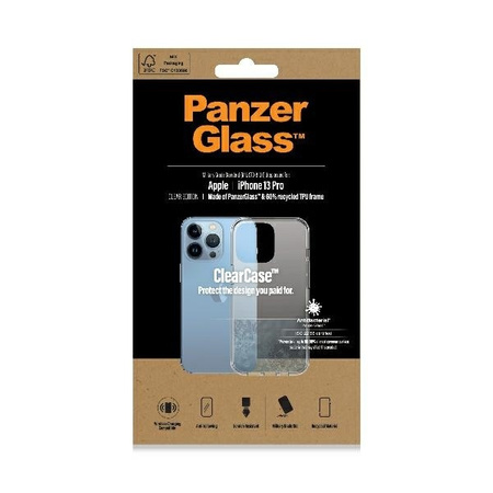 Schutzhülle IPHONE 13 PRO PanzerGlass ClearCase Antibacterial Military (0322) Grade Clear