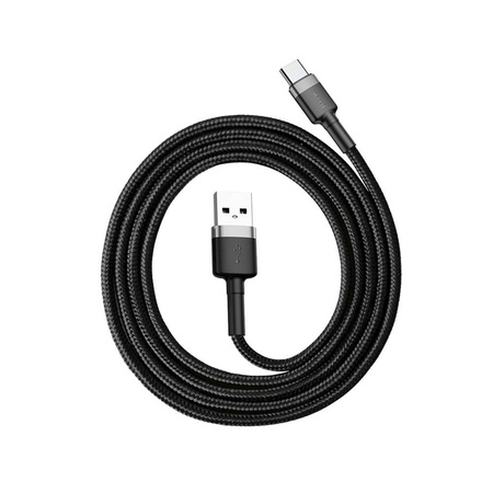 Baseus Cafule Cable - Kabel do ładowania i transmisji danych USB do USB-C 3 A, 1 m (szary/czarny)