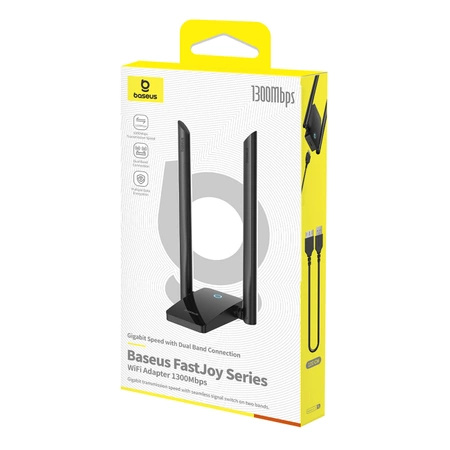 Baseus FastJoy B01317600111-06 1800 Mbit/s USB-Netzwerkkarte – Schwarz