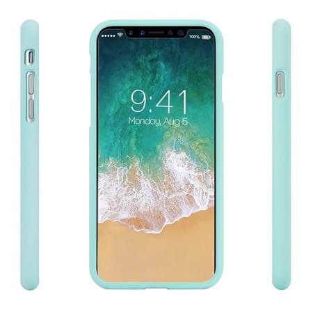 Etui IPHONE 14 Matowy Silikon Mercury Soft Jelly miętowe