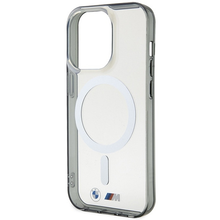 Case BMW BMHMP14LHCRS iPhone 14 Pro 6.1&quot; transparent hardcase Silver Ring MagSafe