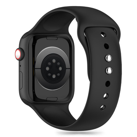 Tech-Protect Silikonarmband für Apple Watch 4/5/6/7/8/9/SE/Ultra 1/2 (42/44/45/49 mm) – Schwarz