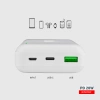 Powerbank SBS TTBB20000PD20W 20000 mAh 20W Power Delivery with MicroUSB, USB-C, USB-A - white