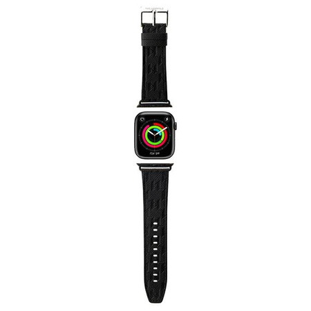 Karl Lagerfeld pasek do Apple Watch 38/40/41 mm KLAWMSAKLHPK STRAP SAFFIANO MONO czarny