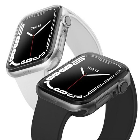 UNIQ Glase Apple Watch Series 7 41mm case. Dual Pack transparent-smoke / clear-smoke