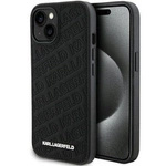 Karl Lagerfeld Quilted K Pattern case for iPhone 15 - black