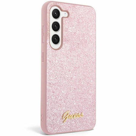 Oryginalne Etui GUESS Hardcase GUHCS24MHGGSHP do Samsung S24 Plus (Glitter Script / różowy)