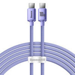 Baseus Crystal Shine Series Fast Charging Data Cable Type-C to Type-C 100W 2m Purple