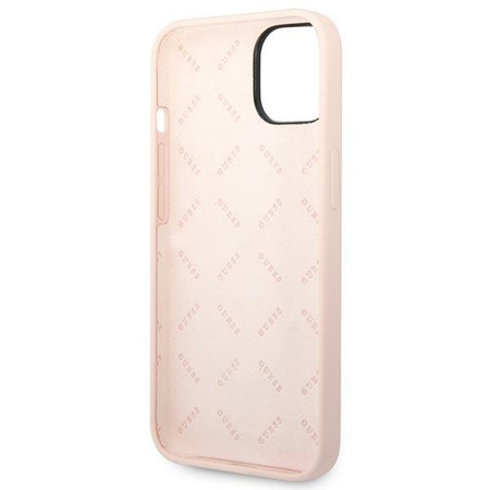 Guess Silicone Triangle Logo - Etui iPhone 14 Plus (różowy)