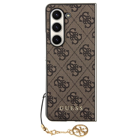 Original Case SAMSUNG GALAXY Z FOLD 5 Guess Hardcase 4G Charms Collection (GUHCZFD5GF4GBR) brown