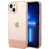 Original Case IPHONE 14 PLUS Guess Hardcase Translucent pink