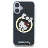 Original Handyhülle IPHONE 16 Hello Kitty Hardcase IML Fun Bow MagSafe (HKHMP16SHFLBK) schwarz