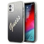 Guess Glitter Gradient Script - Etui iPhone 12 mini (czarny)