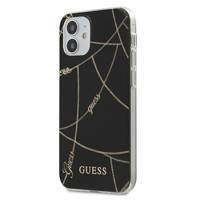 Guess GUHCP12SPCUCHBK iPhone 12 mini czarny/black hardcase Gold Chain Collection