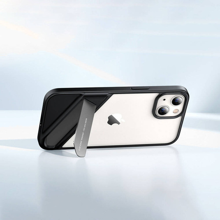 Ugreen Fusion Kickstand Case sztywne etui z żelową ramką i podstawką do iPhone 13 Pro czarny (90153)