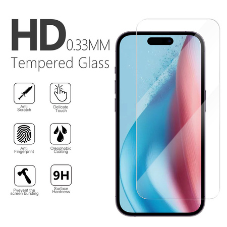 Szkło hartowane 2,5D Premium do iPhone 15 Pro 6,1&quot;