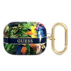 Schutzhülle APPLE AIRPODS PRO Guess AirPods Flower Strap Collection (GUAPHHFLB) blau