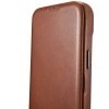 iCarer CE Oil Wax Premium Leather Folio Case iPhone 14 Plus magnetische Klapphülle MagSafe braun (AKI14220707-BN)