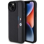 Etui BMW Perforated Tricolor Line na iPhone 15 Plus / 14 Plus - czarne