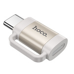 HOCO adapter OTG Typ C (męski) do Lightning (żeński) 3A UA31E szary