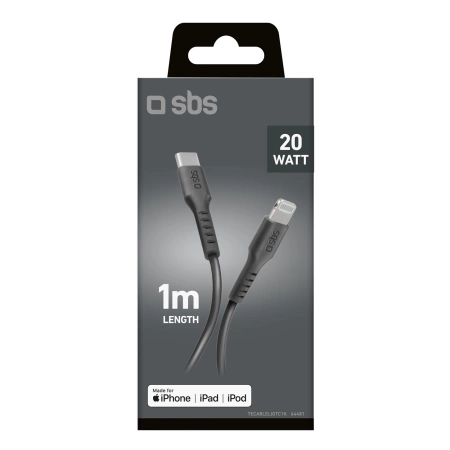 SBS TECABLELIGTC1K USB-C – Lightning Kabel 1 m – Schwarz