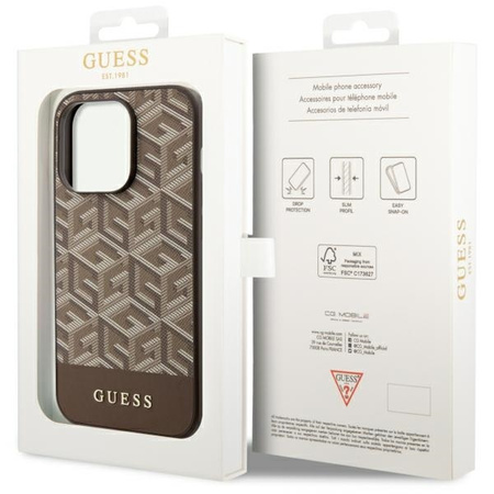 Guess GUHMP14XHGCFSEW iPhone 14 Pro Max 6,7&quot; braun/braune Hartschale GCube Stripes MagSafe