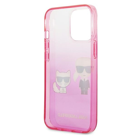 Karl Lagerfeld KLHCP13LTGKCP iPhone 13 Pro / 13 6.1 &quot;hardcase pink / pink Gradient Ikonik Karl &amp; Choupette