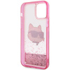 Karl Lagerfeld KLHCP12MLNCHCP iPhone 12/ 12 Pro 6.1&quot; pink/pink hardcase Glitter Choupette Head