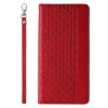 Magnet Strap Case für iPhone 14 Flip Wallet Mini Lanyard Stand rot