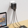 Dudao A65Pro 65W EU / US / JP / AUS / UK Reiseadapter 2x USB-C 2x USB-A - Schwarz