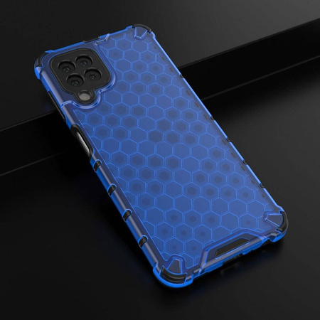 Honeycomb Case armor cover with TPU Bumper for Samsung Galaxy A22 4G blue