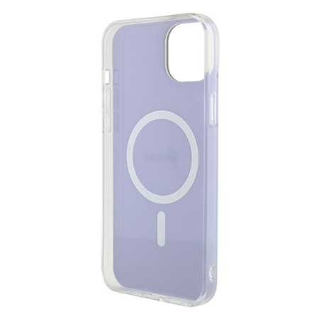 Original Case APPLE IPHONE 15 Guess Hardcase IML Iridescent MagSafe (GUHMP15SHITSU) purple