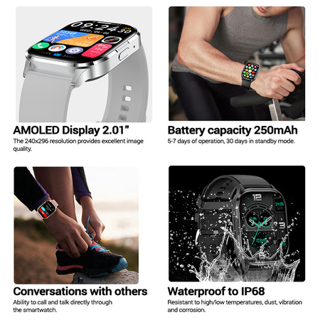 Blavec Smartwatch W18 Hellia AMOLED (SWW18-P) różowy