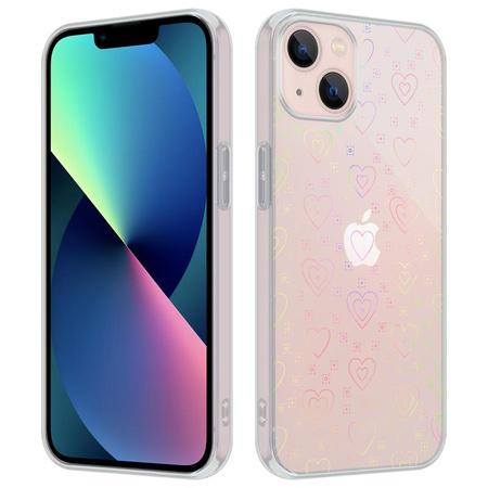 MX HOLO HEART IPHONE 12 MINI CLEAR / PRZEŹROCZYSTY