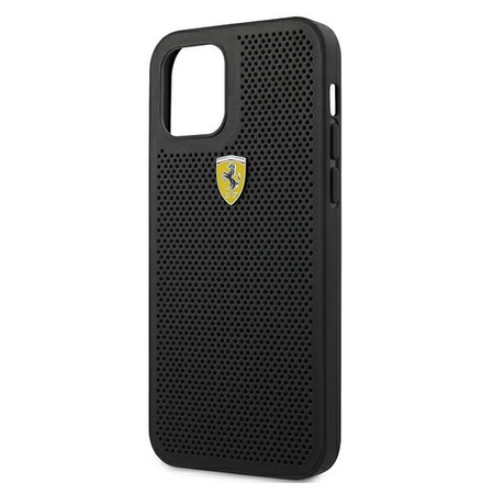 Ferrari FESPEHCP12LBK iPhone 12 6,7" Pro Max czarny/black hardcase On Track Perforated