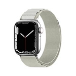 Alpenarmband mit Stahlschließe für Apple Watch 42/44/45/49 mm – Silber