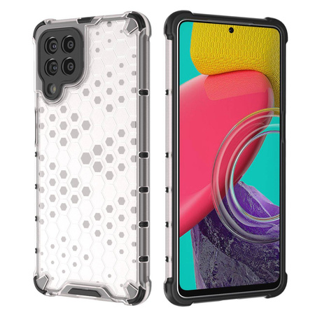 Honeycomb case armored cover with a gel frame for Samsung Galaxy M53 5G black