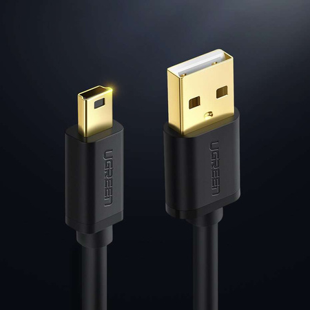 Ugreen kabel przewód USB - mini USB 480 Mbps 1 m czarny (US132 10355)