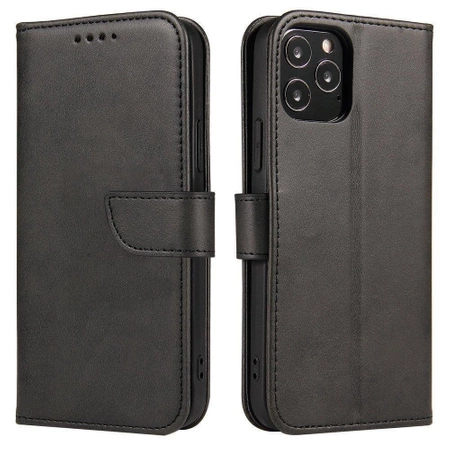 Magnet Case Elegante Hülle mit Überschlag und Standfunktion für Motorola Moto E32 schwarz