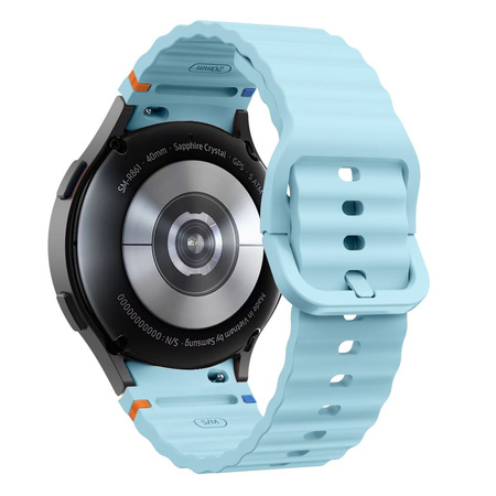 Pasek Tech-Protect Silicone Sport na Samsung Galaxy Watch 4 / 5 / 5 Pro / 6 / 7 / FE - błękitny