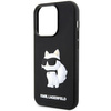 Karl Lagerfeld KLHCP14L3DRKHNK iPhone 14 Pro 6.1" schwarz/schwarz Hardcase Rubber Choupette 3D