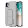 Wozinsky Kickstand Case elastyczne silikonowe etui z podstawką iPhone 12 szary